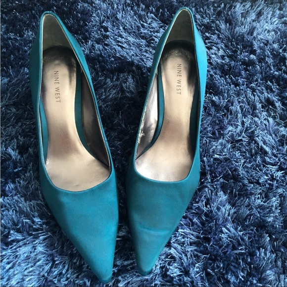 Nine West Teal color Shoes &Purse Set - Picture 5 of 12